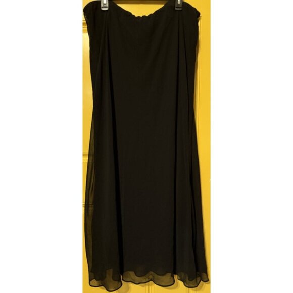 Alex Evening black chiffon skirt SZ 3XL - Picture 2 of 2